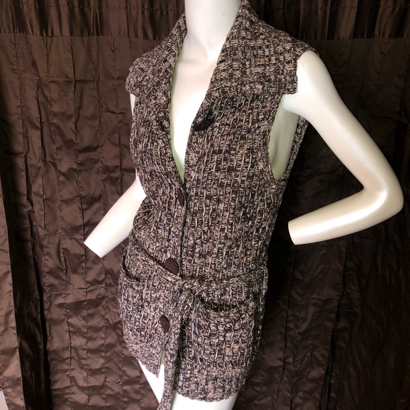 Brown sleeveless cardigan - Picture 2 of 4